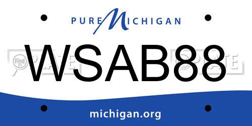 WSAB88 Michigan License Plate