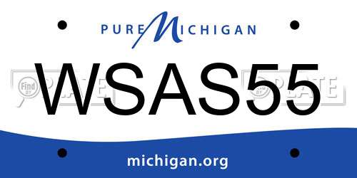 WSAS55 Michigan License Plate