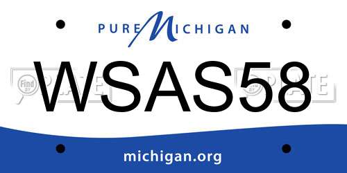 WSAS58 Michigan License Plate