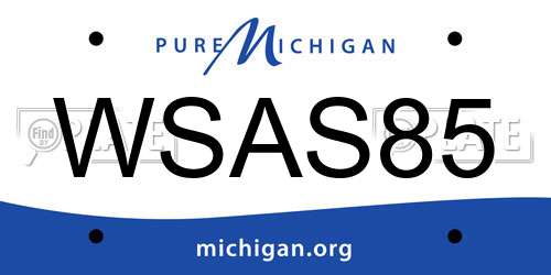 WSAS85 Michigan License Plate