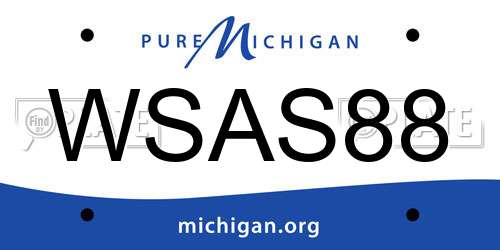WSAS88 Michigan License Plate