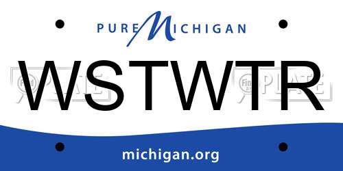 WSTWTR Michigan License Plate