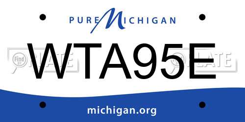 WTA95E Michigan License Plate
