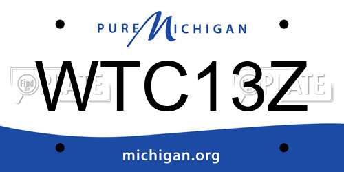 WTC13Z Michigan License Plate