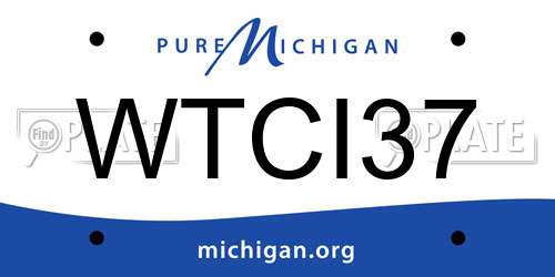 WTCI37 Michigan License Plate