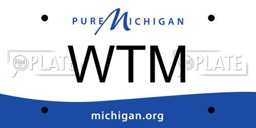 WTM Michigan License Plate