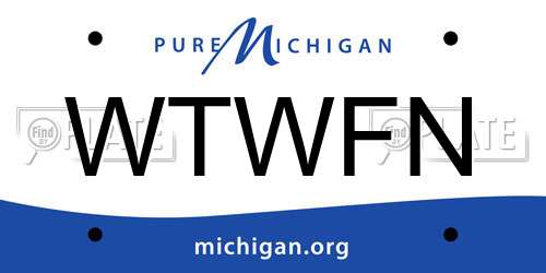 WTWFN Michigan License Plate