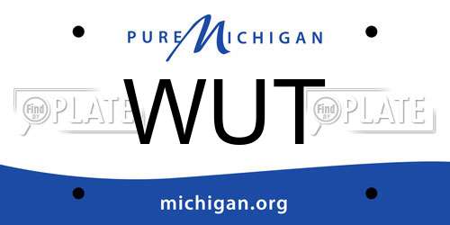 WUT Michigan License Plate