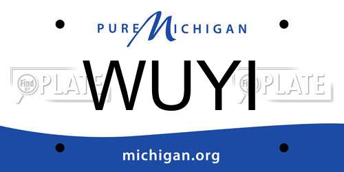 WUYI Michigan License Plate