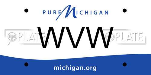 WVW Michigan License Plate
