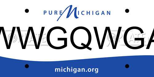 WWGQWGA Michigan License Plate