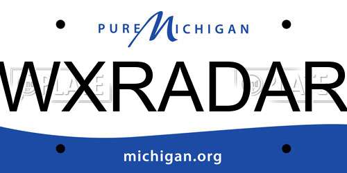 WXRADAR Michigan License Plate