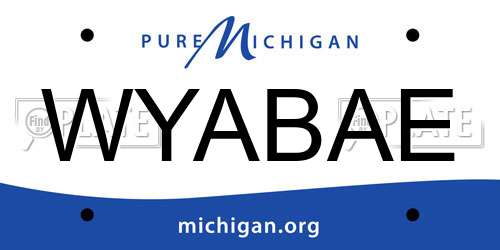 WYABAE Michigan License Plate