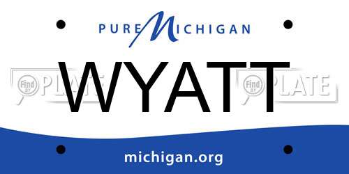 WYATT Michigan License Plate