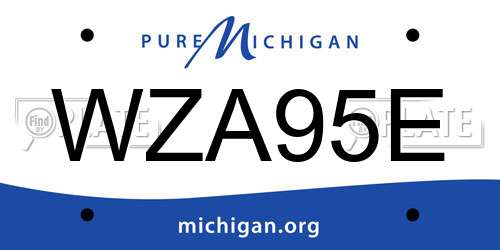 WZA95E Michigan License Plate
