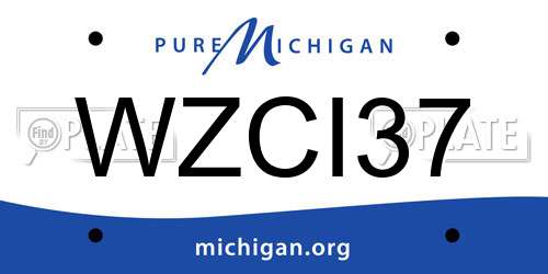 WZCI37 Michigan License Plate