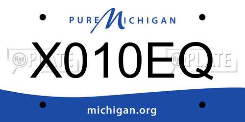 X010EQ Michigan License Plate