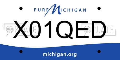 X01QED Michigan License Plate