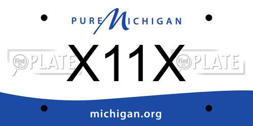 X11X Michigan License Plate