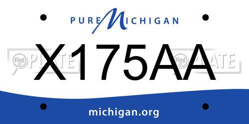 X175AA Michigan License Plate