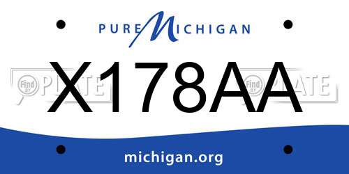 X178AA Michigan License Plate
