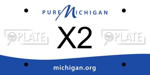 X2 Michigan License Plate