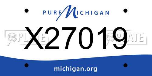 X27019 Michigan License Plate