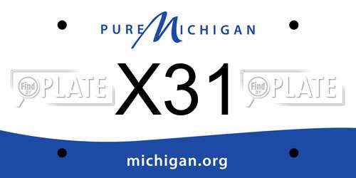 X31 Michigan License Plate