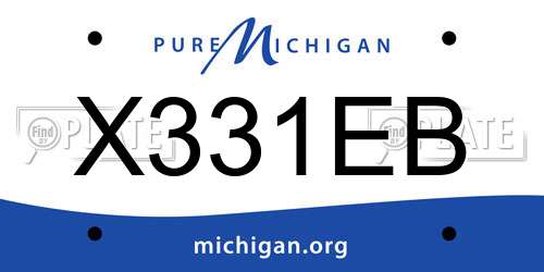 X331EB Michigan License Plate