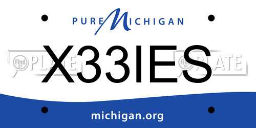 X33IES Michigan License Plate