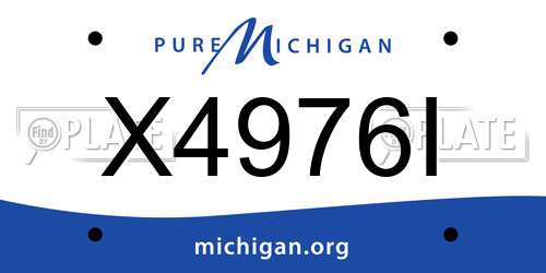 X4976I Michigan License Plate