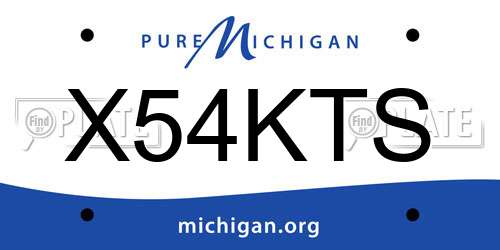 X54KTS Michigan License Plate