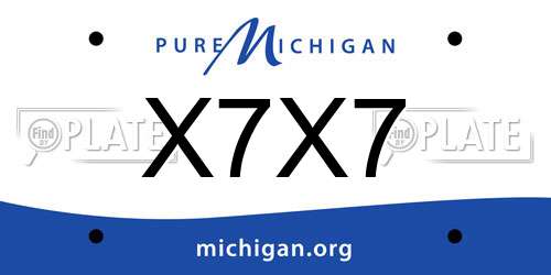 X7X7 Michigan License Plate