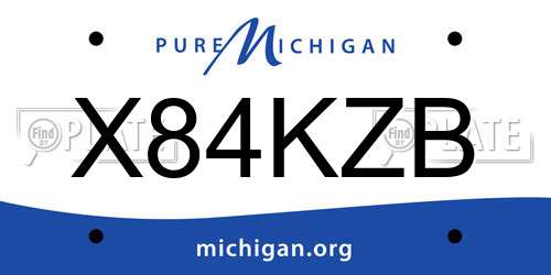 X84KZB Michigan License Plate