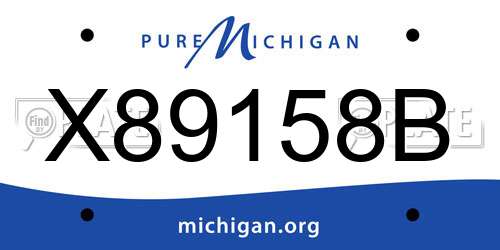 X89158B Michigan License Plate