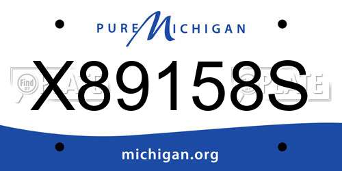 X89158S Michigan License Plate