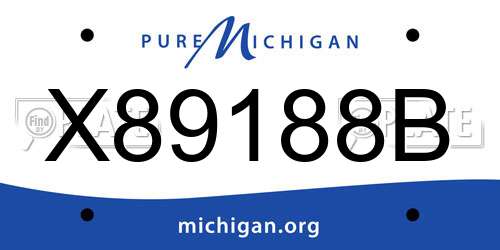 X89188B Michigan License Plate
