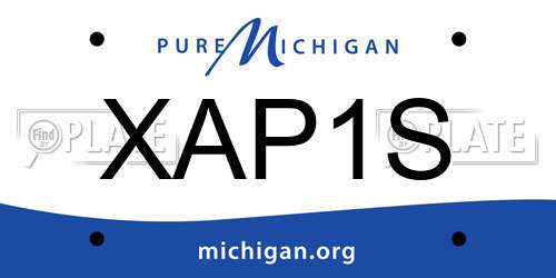 XAP1S Michigan License Plate