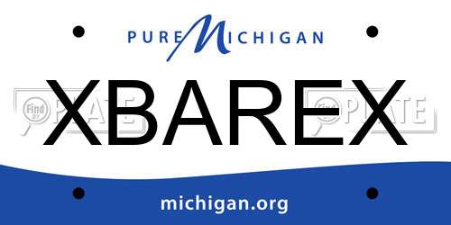 XBAREX Michigan License Plate