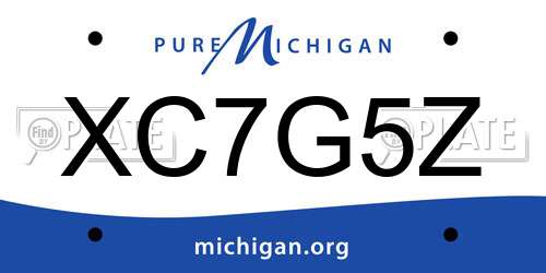 XC7G5Z Michigan License Plate