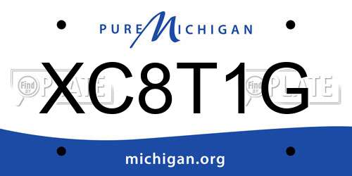 XC8T1G Michigan License Plate