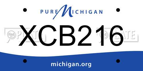 XCB216 Michigan License Plate