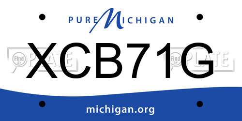 XCB71G Michigan License Plate