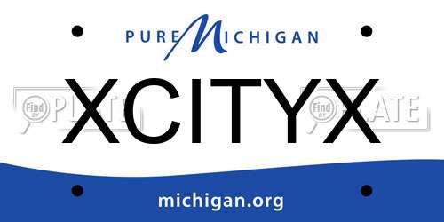 XCITYX Michigan License Plate