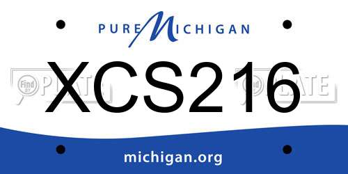 XCS216 Michigan License Plate
