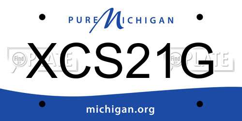XCS21G Michigan License Plate