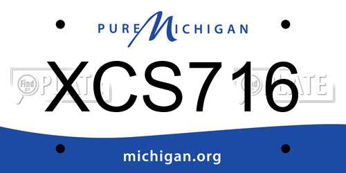 XCS716 Michigan License Plate