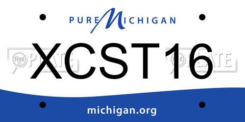 XCST16 Michigan License Plate