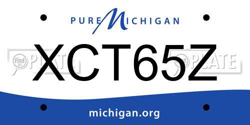 XCT65Z Michigan License Plate