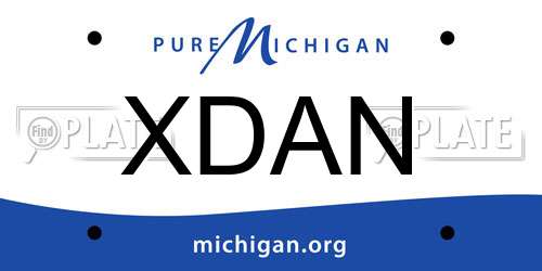XDAN Michigan License Plate